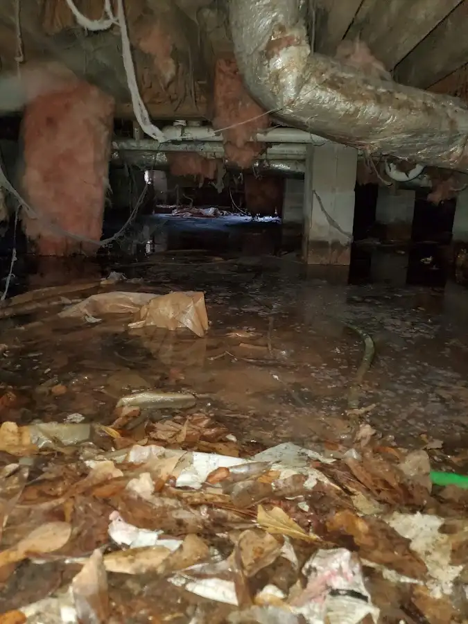 Crawl space flood assessment for Commercial Water Damage Restoration in Indian Trail