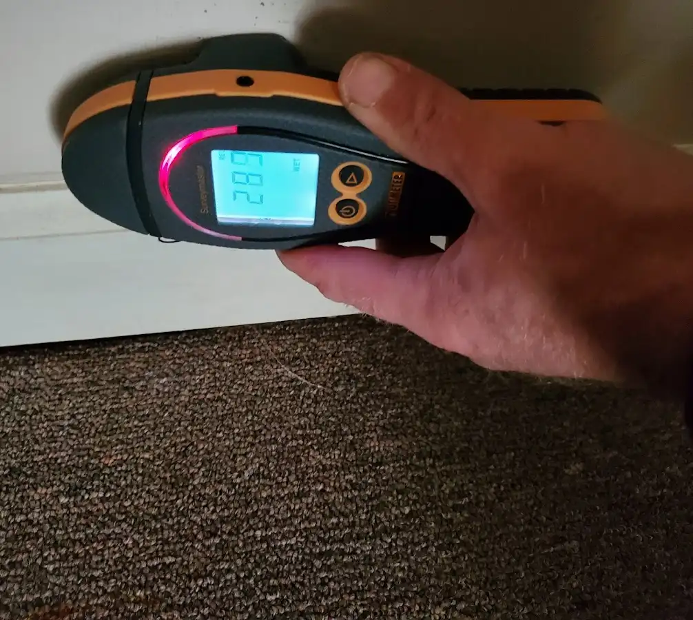 Moisture detection at baseboard during Sewage Cleanup & Sanitation in Indian Trail